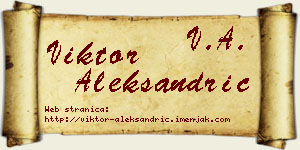 Viktor Aleksandrić vizit kartica